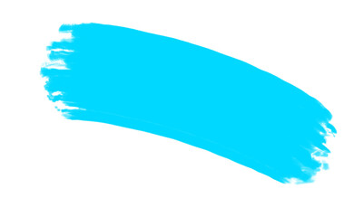Turquoise Blue Brush Stroke without Background