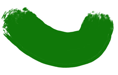 Dark Green Brush Stroke without Background