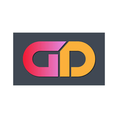 Web line modern color full letter logo design