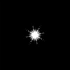 Fototapeta premium Ray Radiance Star Burst Effect. Abstract White Light Flare Glow Background for Modern Digital Design