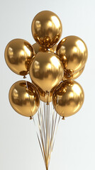 golden gel balls on a white background