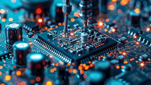 Technician repairing smartphone components with tools for mobile technology upgrades and maintenance