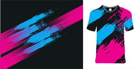 sublimation jersey design grunge brush red black halftone sporty modern racing abstract horror flashy lines esport.eps10
