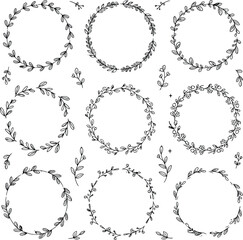 Fototapeta premium set of decorative frames