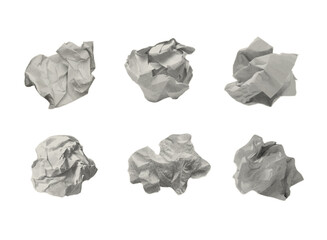Crumpled balls from different paper,gritty dusty dotted effect