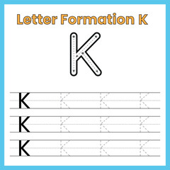 Inside Letter Formation – Alphabet Letter K Activity (Indoor Learning Concept)