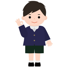 OKサインを出す男の子