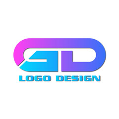 Web line modern color full letter logo design