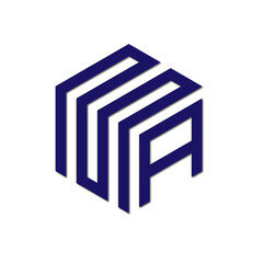 Web line modern color full letter logo design