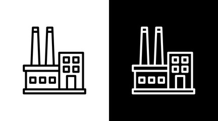 Obraz premium Factory White Icon Set Design