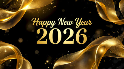 Happy new year 2026 luxury design