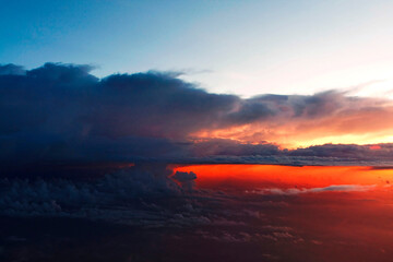 sunset over the sea