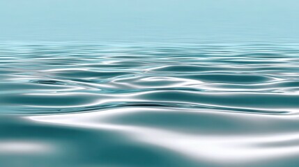 Naklejka premium A tranquil water surface showcasing soft ripples and reflections, ideal for relaxation and nature-themed projects.