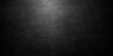 Dark old grunge metal texture backdrop with rough black concrete wall pattern