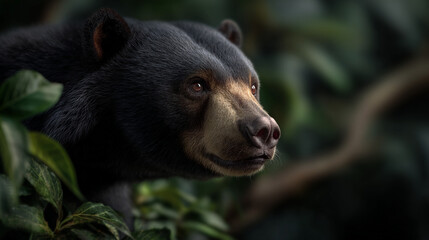 Black bear in the forest.