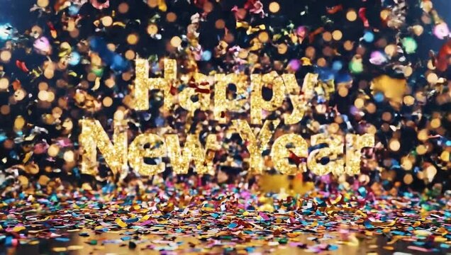 Celebration confetti burst animation background for party event and festive occasion stock footage