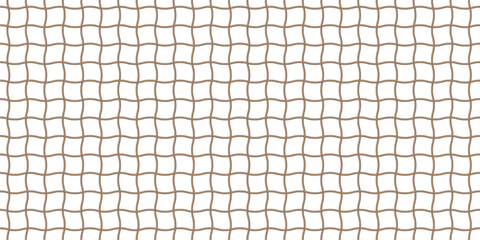 Football goal net seamless pattern. Curved rope net for sports equipment. Soccer goal net background.