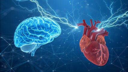 Dynamic brain heart connection with electric pulse offers insight into nervous system function for medical research and healthcare solutions