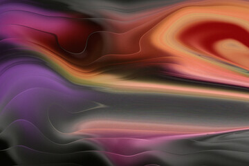 Obraz premium Abstract Swirling Waves of Purple Red Orange and Gray Colors background