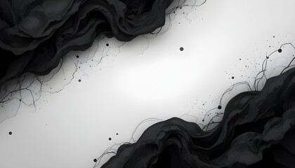Dark Black Neutral Abstract Background – Minimal and Elegant Banner for Presentation and Modern Design Projects