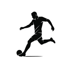 Football Player Kicking Ball Dynamic Sports Silhouette Vector-01-01.eps