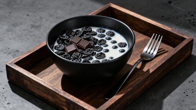 Chocolate Cereal with Dark Rings and Chocolate Chunks for Indulgent Treat