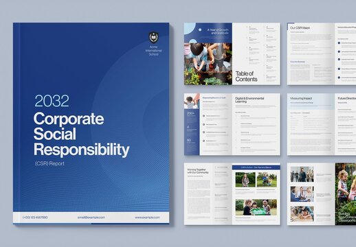 Corporate Whitepaper Template for Company Reports, One Page Factsheets & Executive Summary Document Layouts