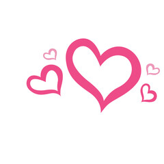 Pink heart icons, suitable for Valentine’s Day, wedding invites, or illustrating pure love, passion, and romantic celebration.