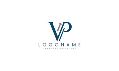 Minimalist VP Logo for Branding and Identity.