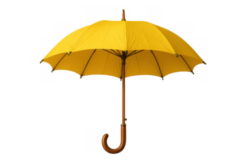 Yellow umbrella providing weather protection from rain, a classic accessory for bad weather and rainy days