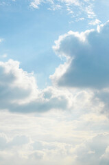 Beautiful storm clouds on a summer night with pinks and blues.
