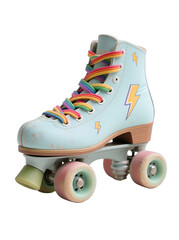 Cute Kawaii Light Blue Roller Skates with Daisy