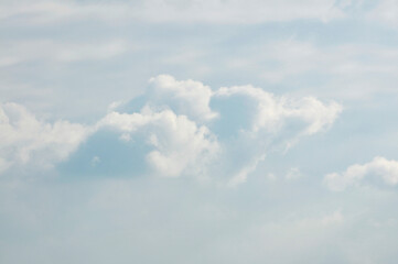 Beautiful storm clouds on a summer night with pinks and blues.