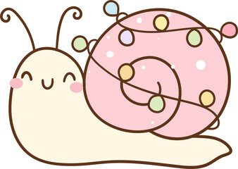 Cute snail with scarf Woodland christmas Classroom decor