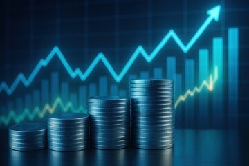 Investing in gold coins represents safe asset for wealth growth, showcasing steady increase in value over time