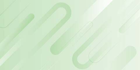 Modern white abstract wide banner background with green geometric shapes. Minimal geometric. Modern futuristic concept. Suit for cover, header, business, presentation, Modern