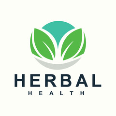 Eco friendly logo with green leaf and nature symbol