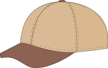 vector illustration of a baseball cap on white background