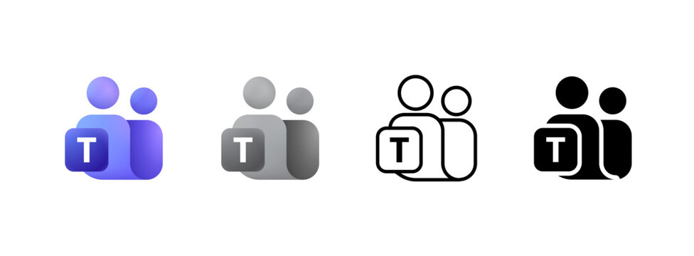 High resolution Microsoft Teams logo icon transparent png. Microsoft team vector logotype