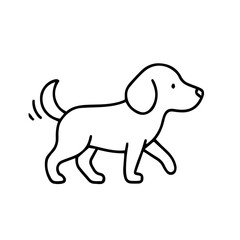 Cute dog hand drawing minimalist illustration