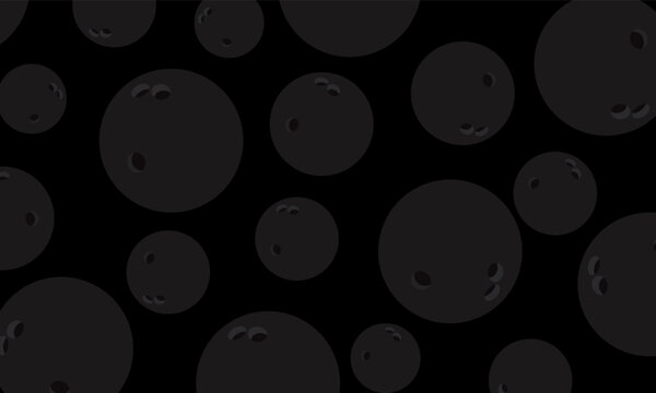 Seamless vector pattern with bowling ball. Bowling ball seamless pattern background. Clean vector style ideal for sports designs, backgrounds, packaging, and bowling themed branding projects.