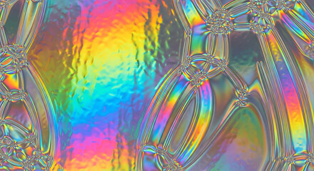 Holographic rainbow foil iridescent texture abstract hologram background