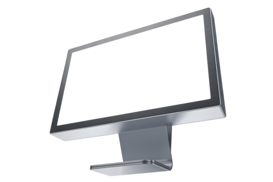 Modern computer monitor with blank screen