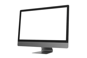 Modern computer monitor with blank screen