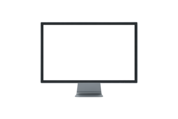 Modern computer monitor with blank screen mockup