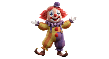 wooden clown with a toy png
