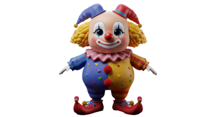 clown toy isolated PNG