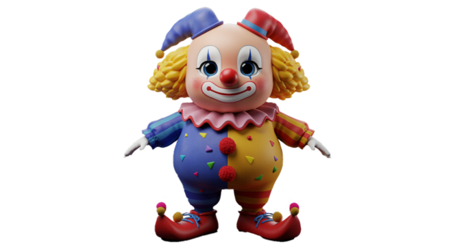 clown toy isolated PNG