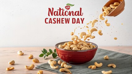 Minimalist pastel toned composition featuring soft arranged cashew nuts.