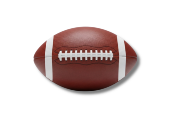 american football isolated on white